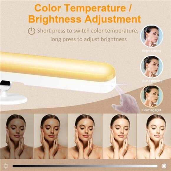 2 Pack Wireless Vanity Lights for Mirror, Rechargeable Battery Operated Mirror - Picture 3 of 7